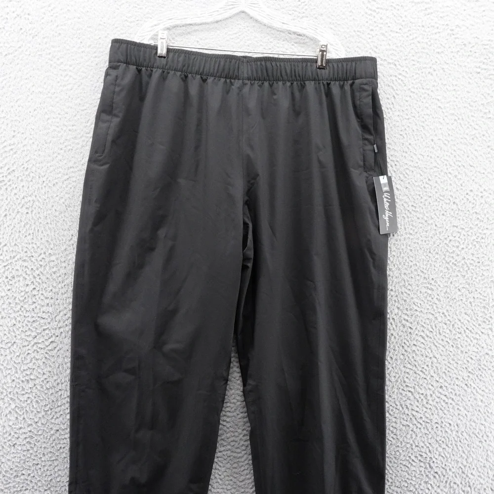 Walter Hagen Perfect 11 Rain Pants XXL Men Black Elastic Waist Zip Ankle NEW $70
